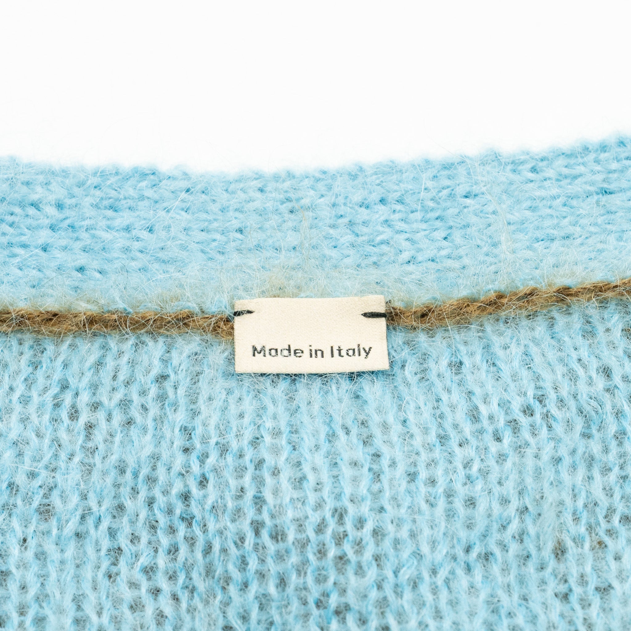Gucci Size S Reversible GG igan Mohair/Polyamide/Wool Light Blue/Brown