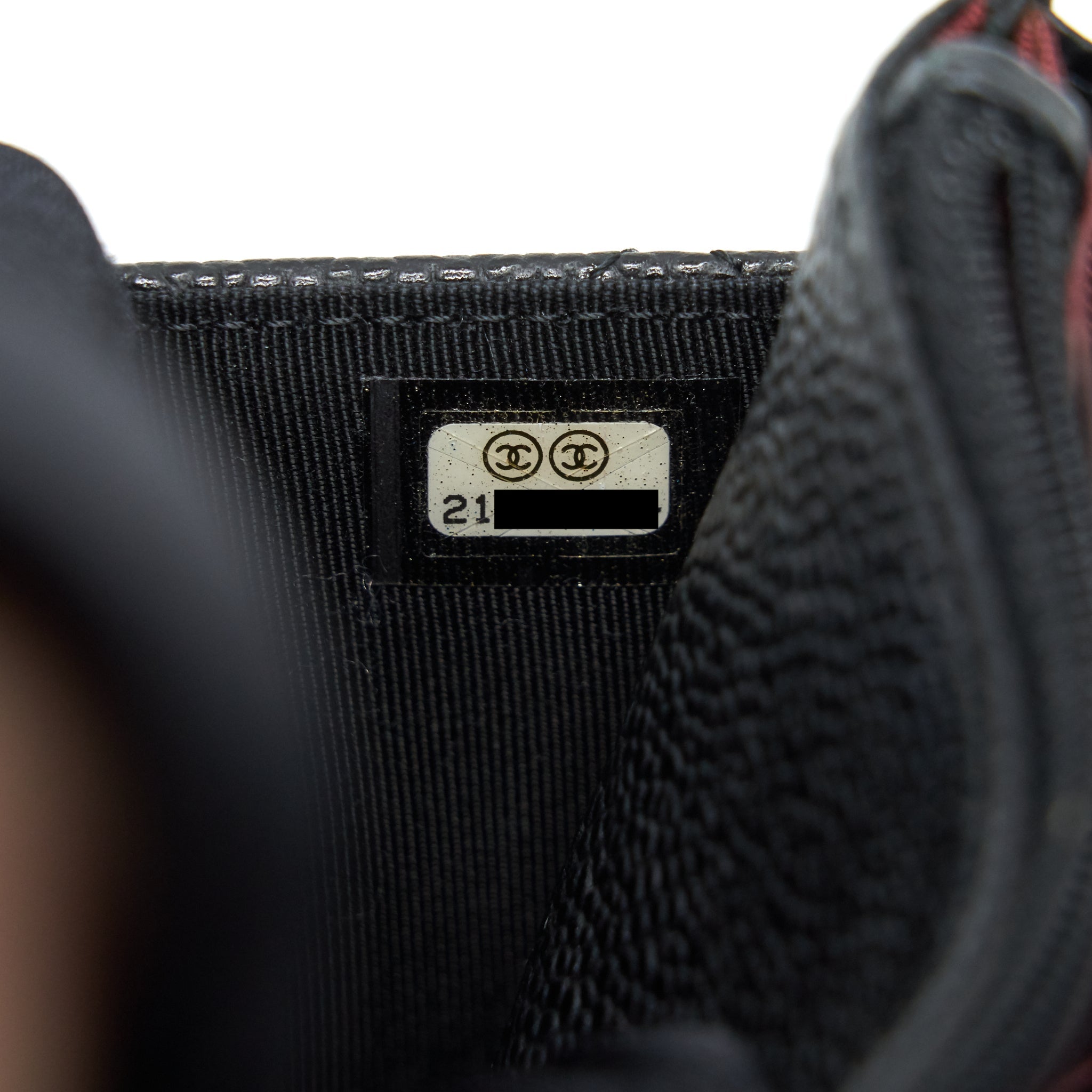 Chanel Caviar Wallet On Chain Black