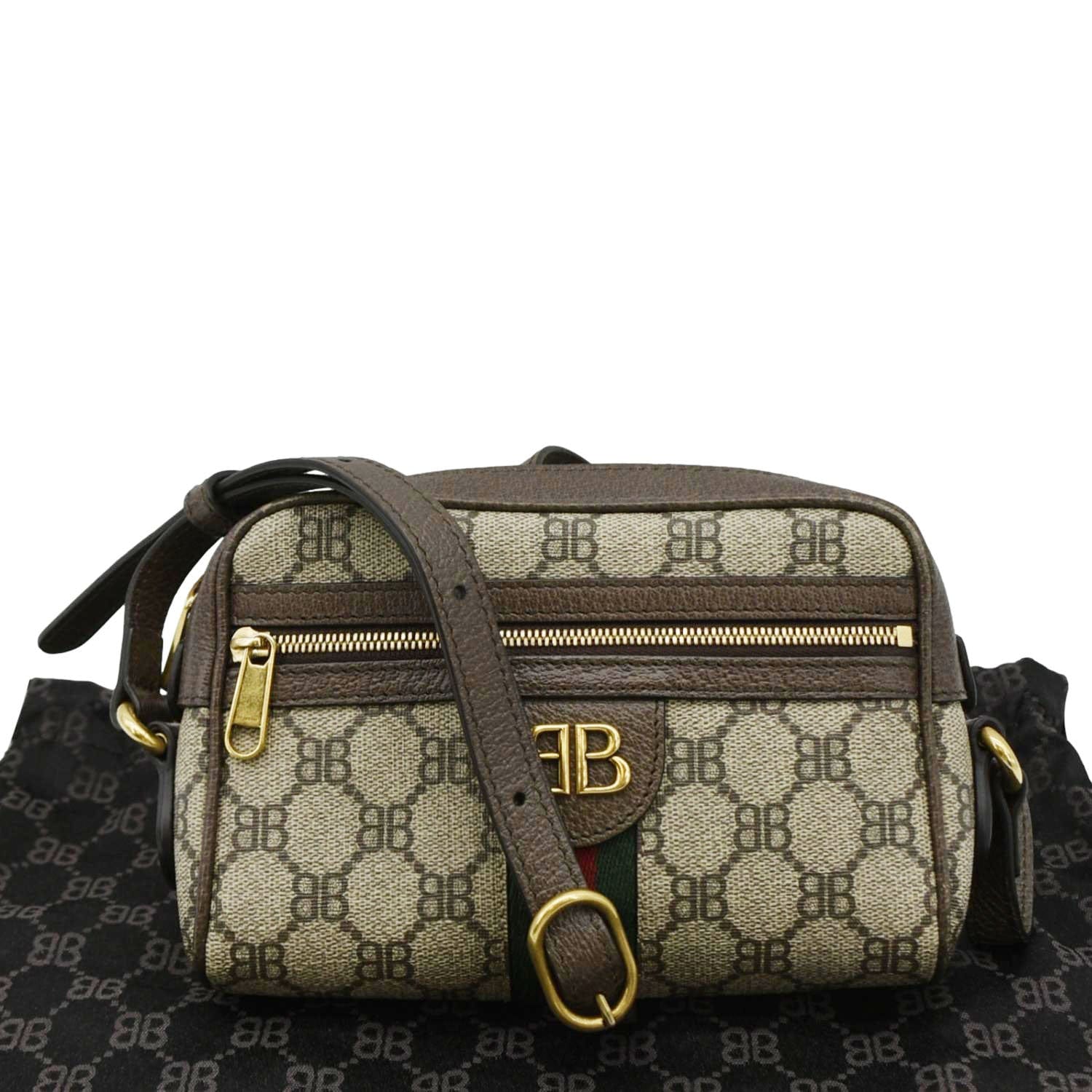 GUCCI X BALENCIAGA The Hacker Project Web BB Supreme Camera Bag Beige 680128