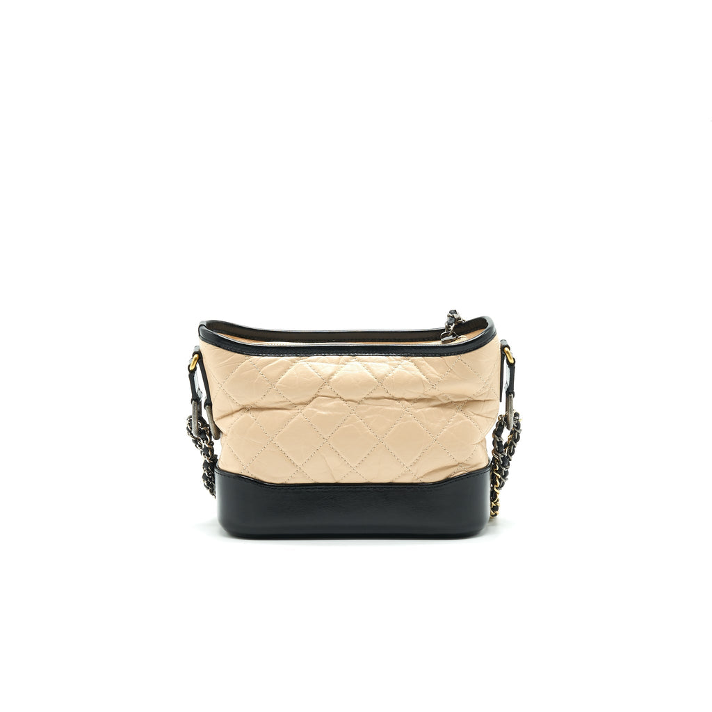 Chanel Small Gabrielle Hobo Bag Beige/Black