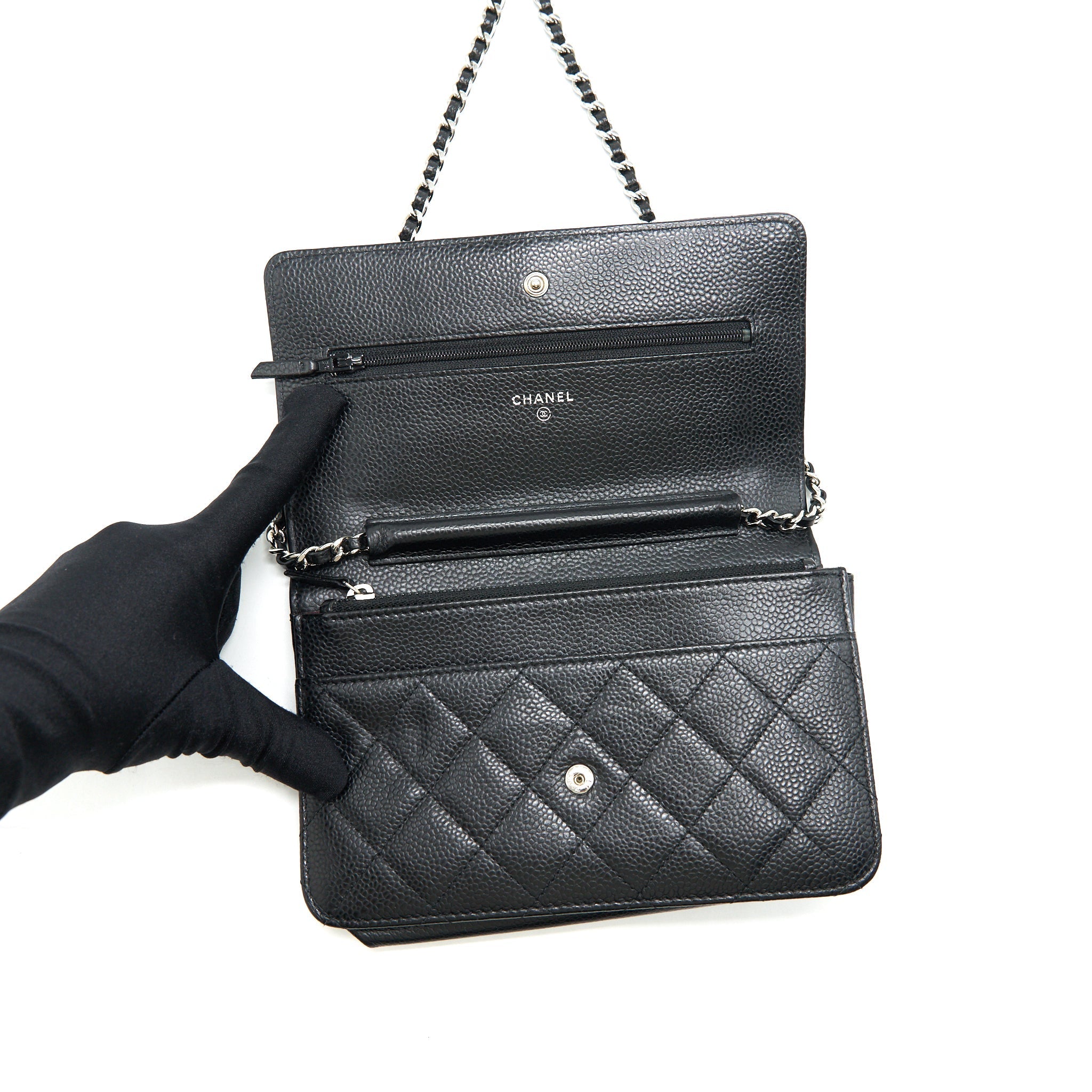 Chanel Wallet On Chain Caviar