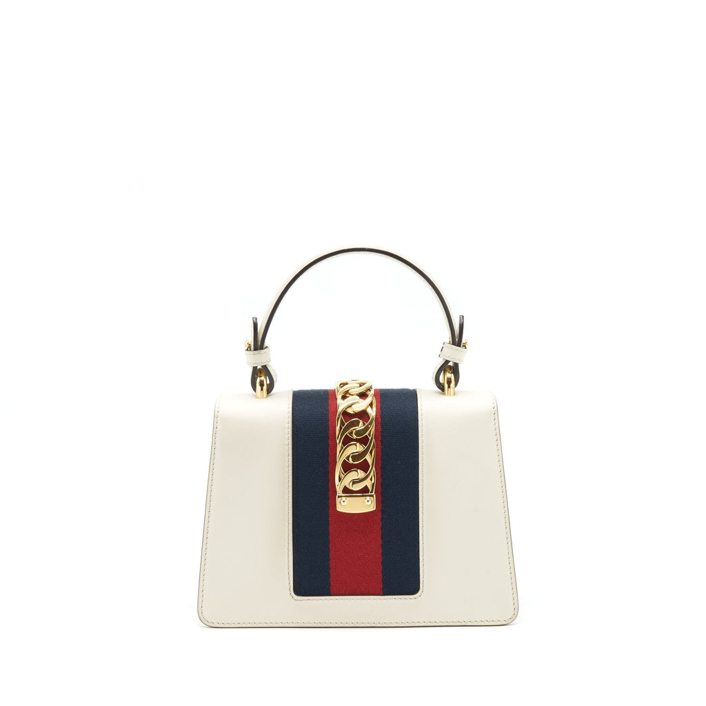 Gucci Mini Top Handle Sylvie Bag White