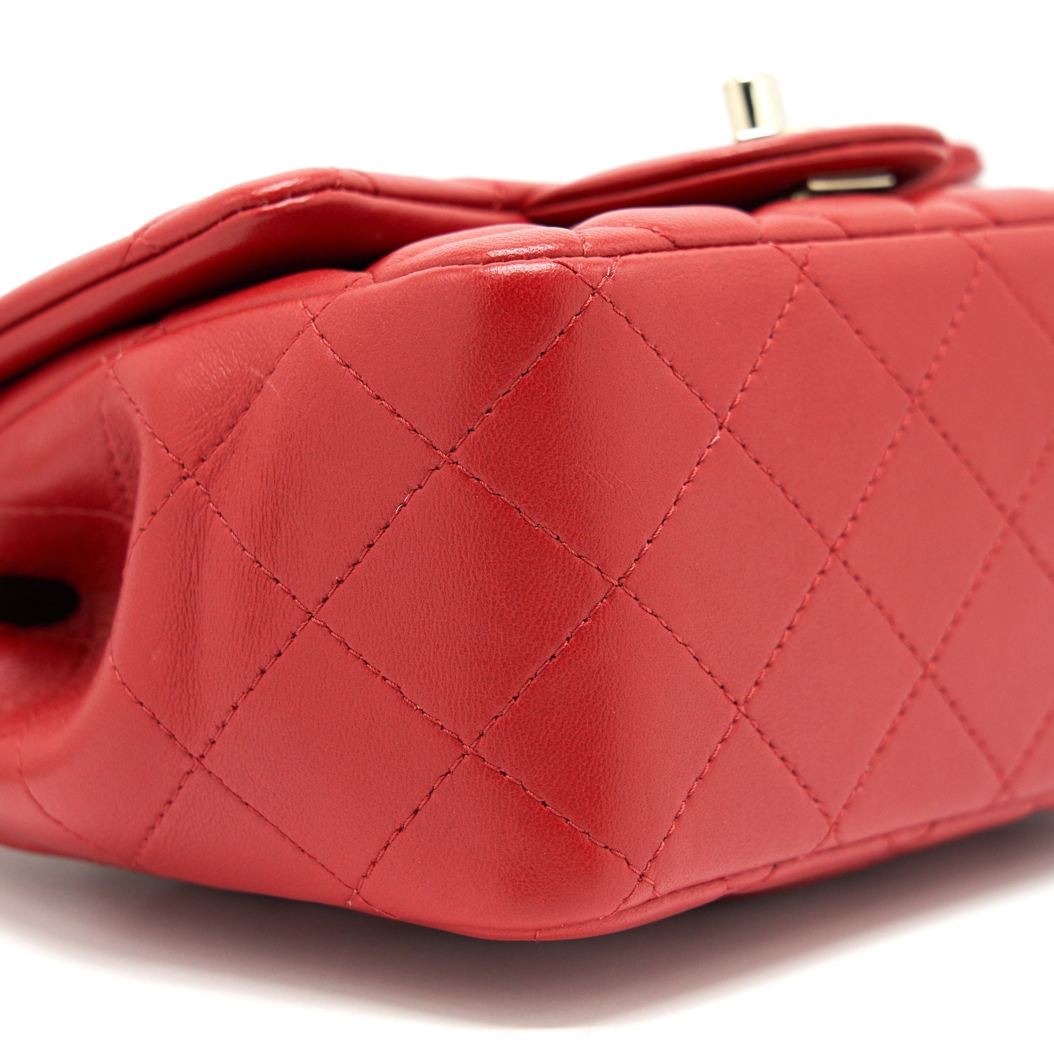 Chanel Mini Square Flap Bag Red L