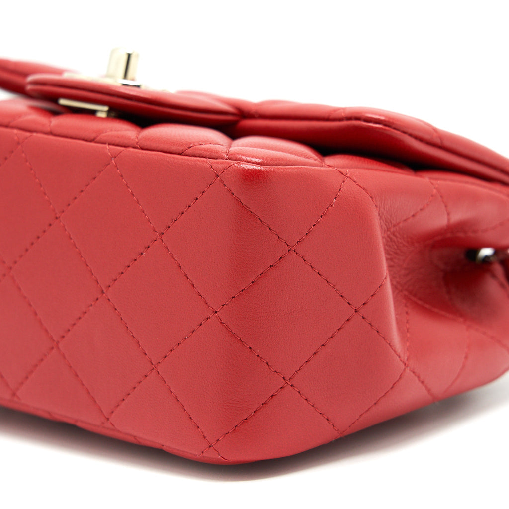 Chanel Mini Square Flap Bag Red L