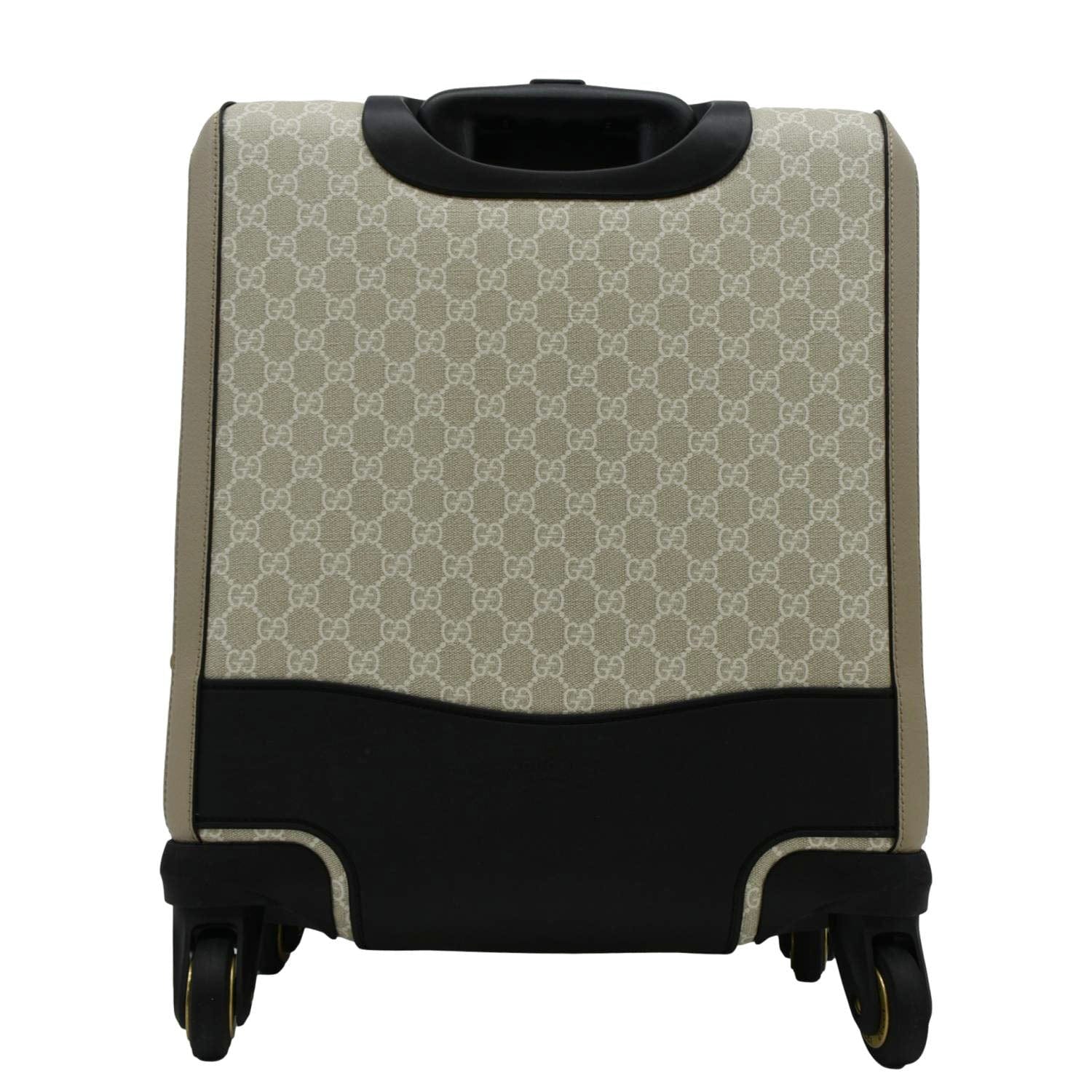 GUCCI Savoy Cabin Trolley Small GG Supreme Canvas Travel Bag Beige 693646