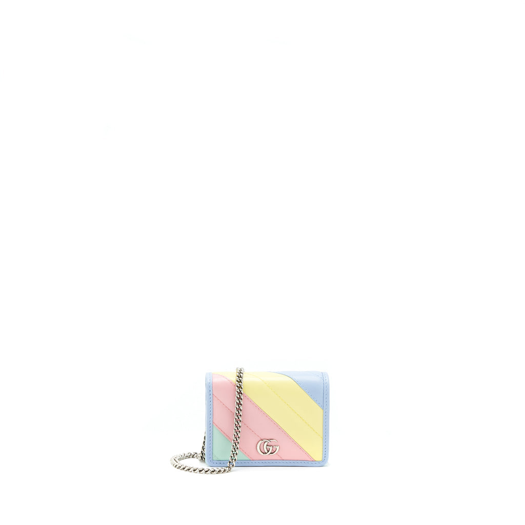 Gucci Pastel Marmont holder on Chain SHW