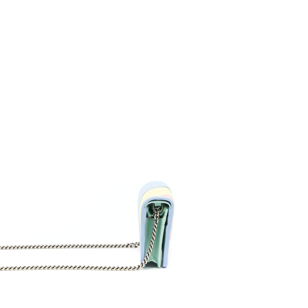 Gucci Pastel Marmont holder on Chain SHW