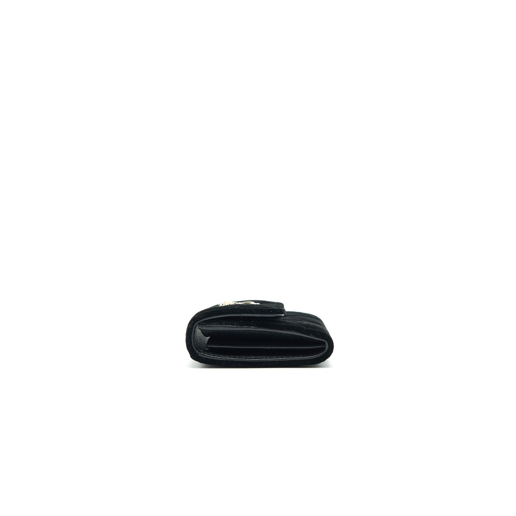 Chanel 21A velvet CC Crystal Logo  Holder