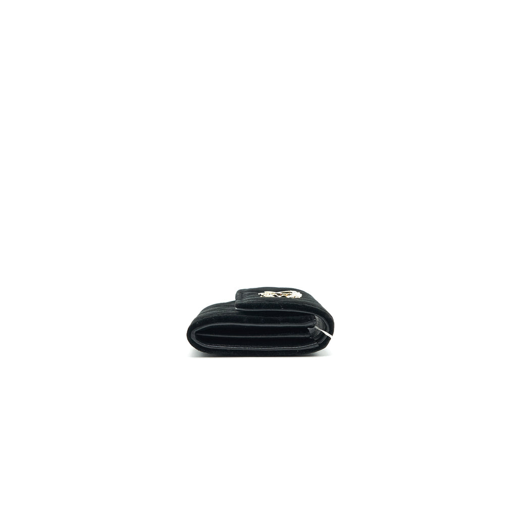 Chanel 21A velvet CC Crystal Logo  Holder