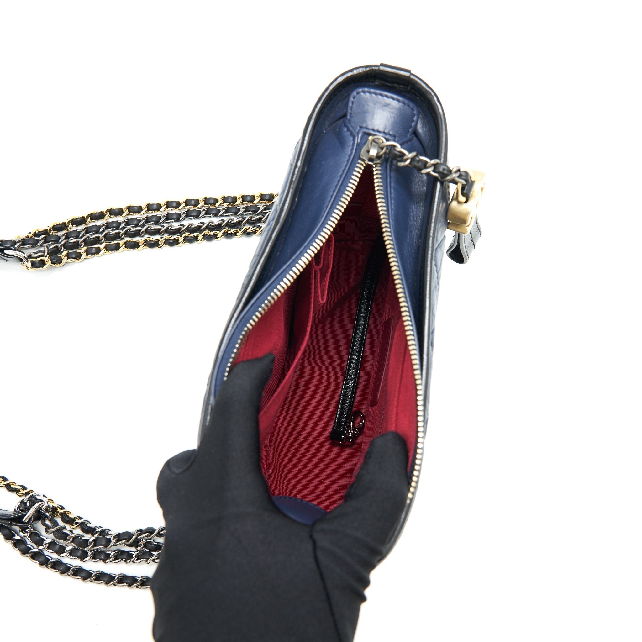 Chanel Small Gabrielle Hobo Bag Black/ Navy