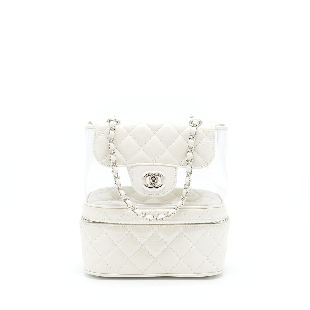 Chanel PVC Aquarium Backpack Aged Calfskin White