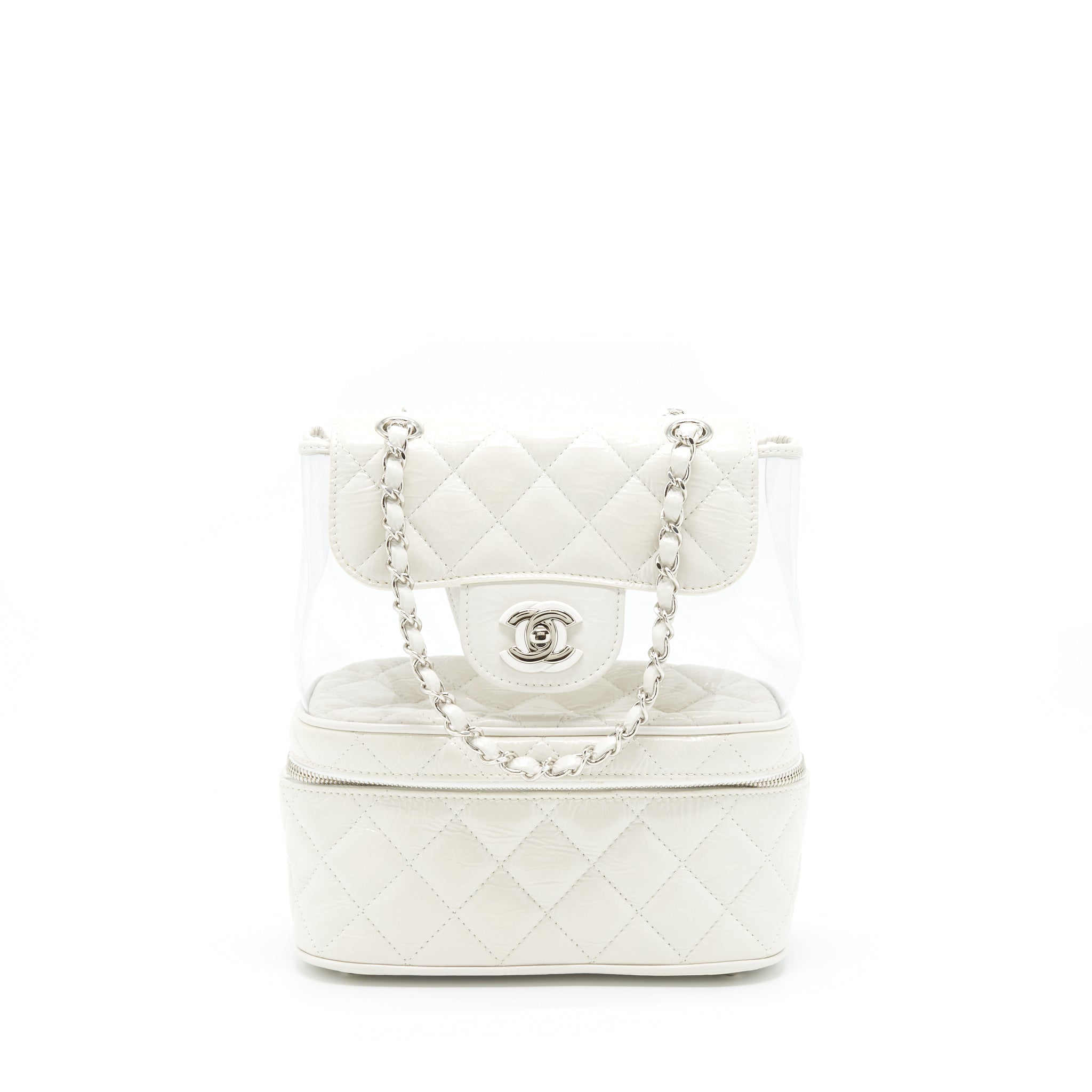 Chanel PVC Aquarium Backpack Aged Calfskin White