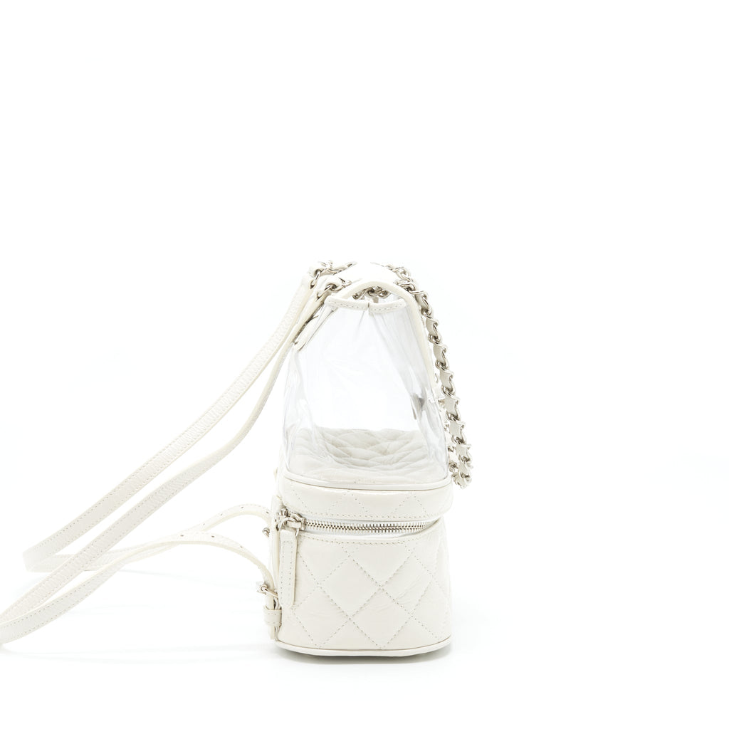 Chanel PVC Aquarium Backpack Aged Calfskin White