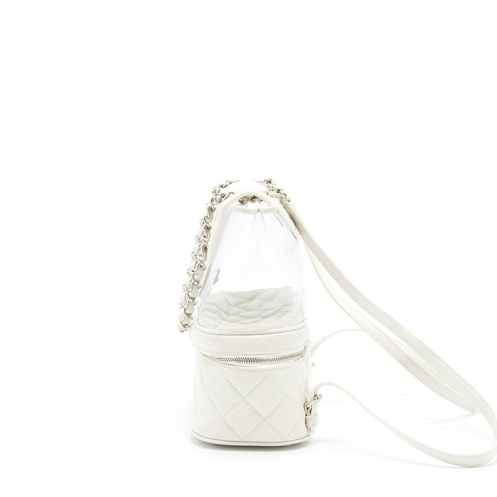 Chanel PVC Aquarium Backpack Aged Calfskin White