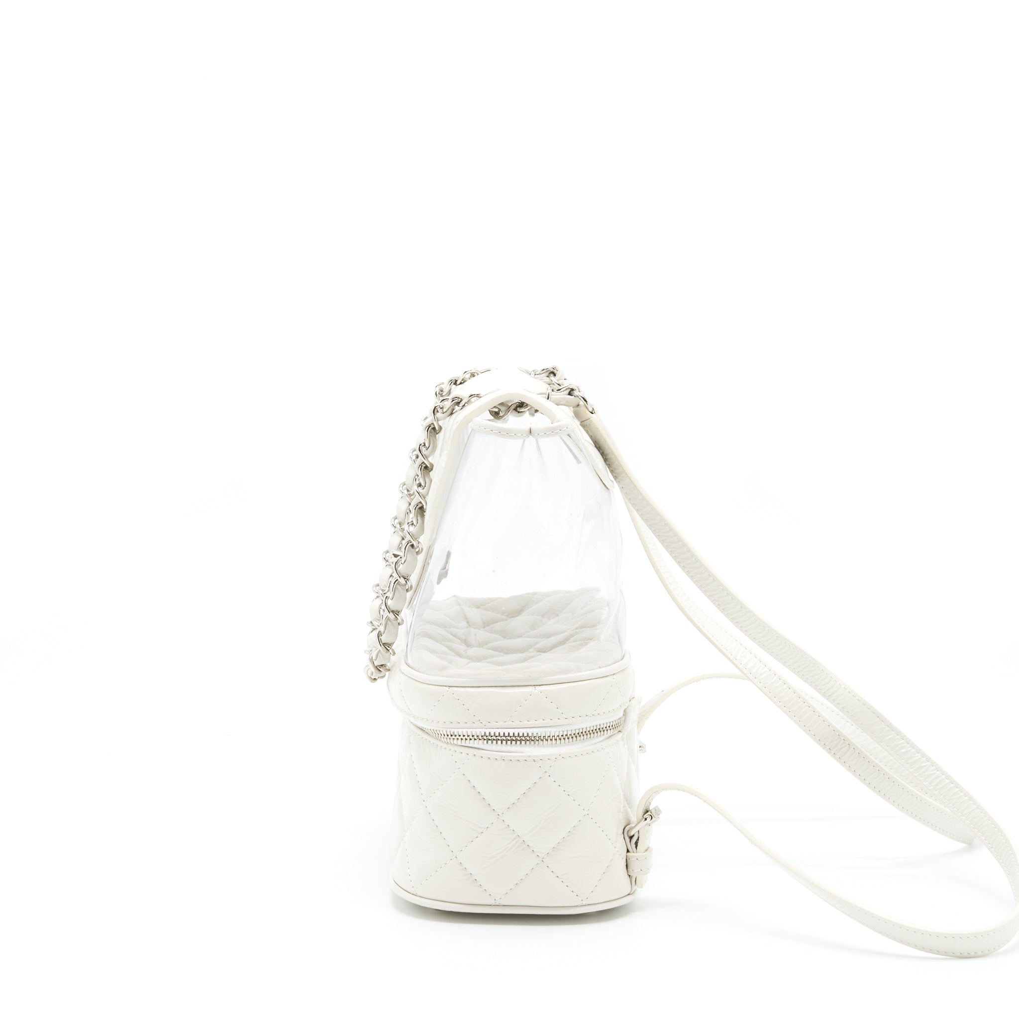 Chanel PVC Aquarium Backpack Aged Calfskin White