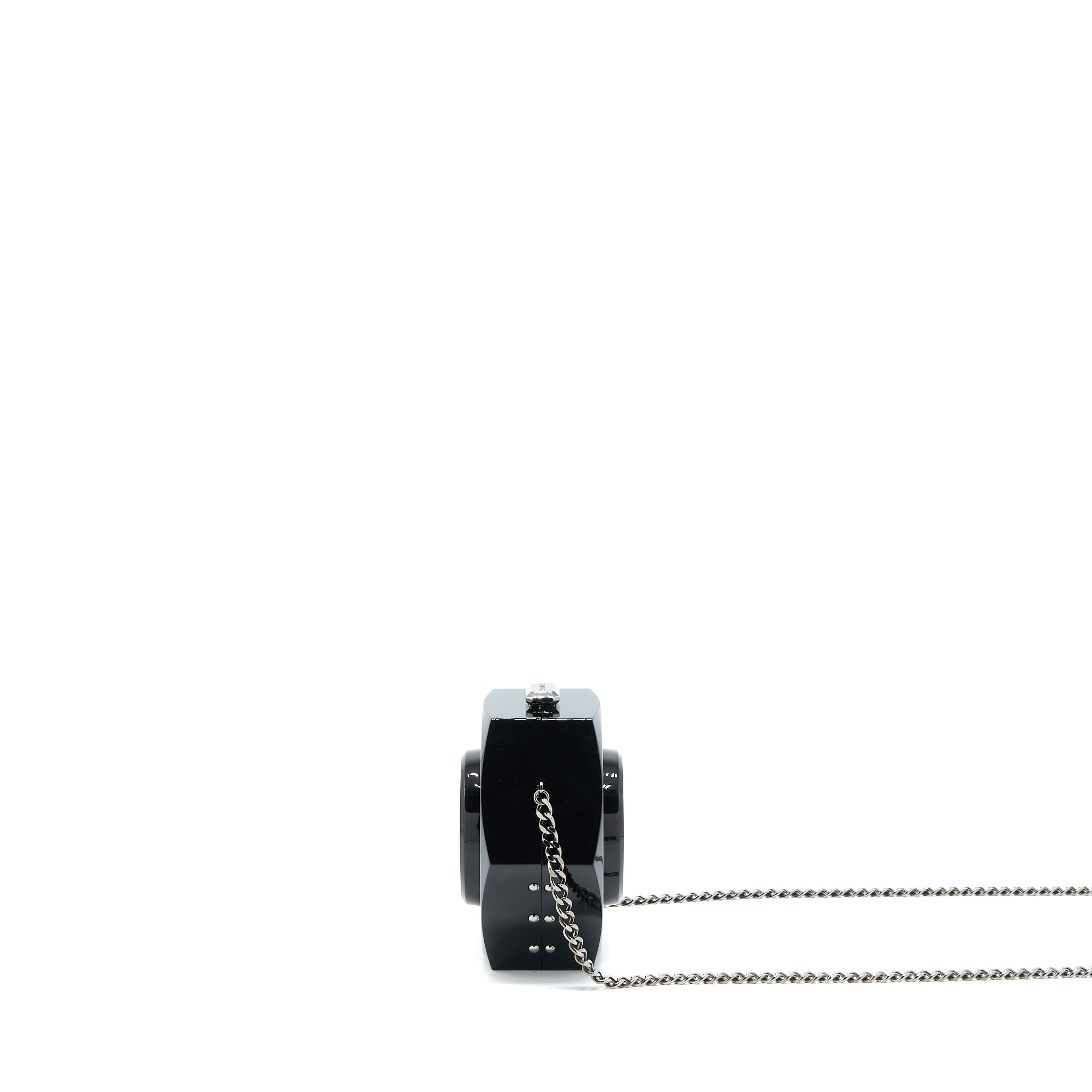 Chanel 18a CC Logo Evening Clutch Black