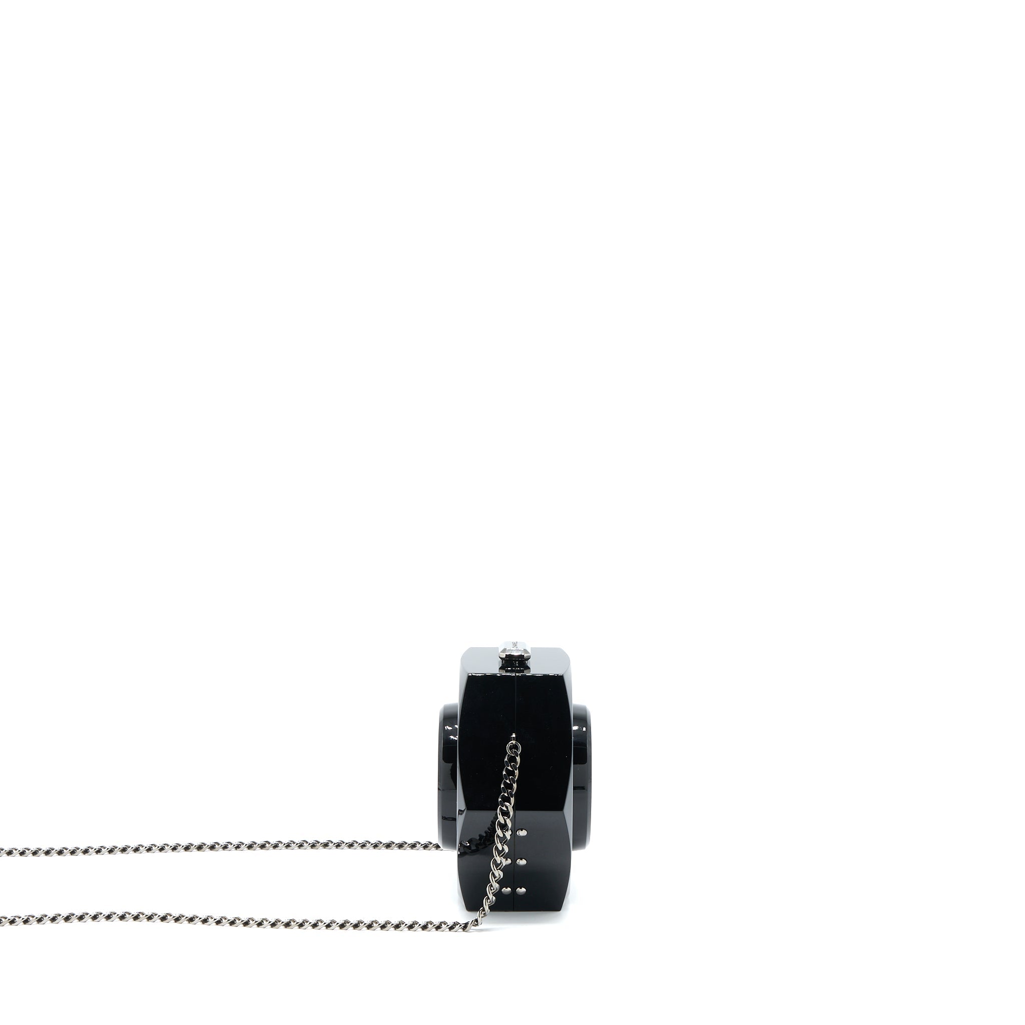 Chanel 18a CC Logo Evening Clutch Black