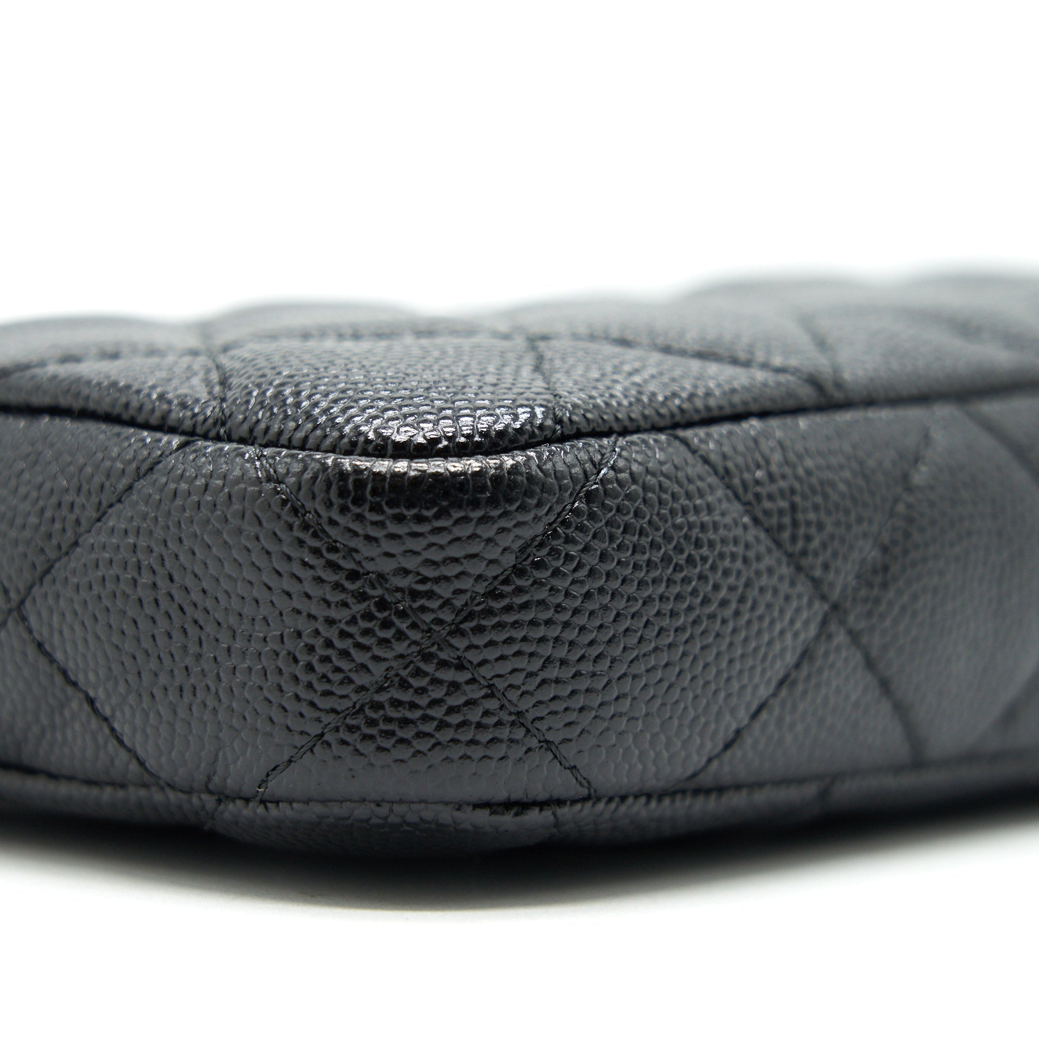 Chanel Double Zip Wallet on Chain Caviar Black L
