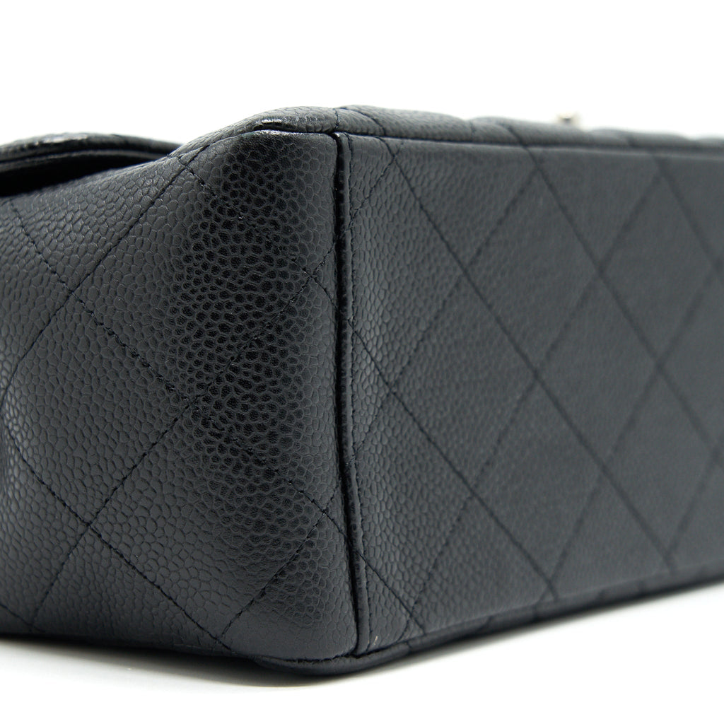 CHANEL CAVIER CLASSIC MAXI SINGLE FLAP BAG BLACK