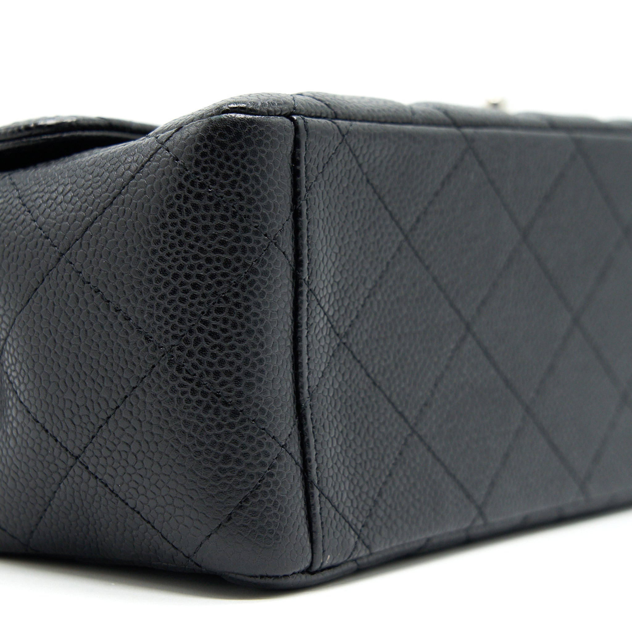 CHANEL CAVIER CLASSIC MAXI SINGLE FLAP BAG BLACK