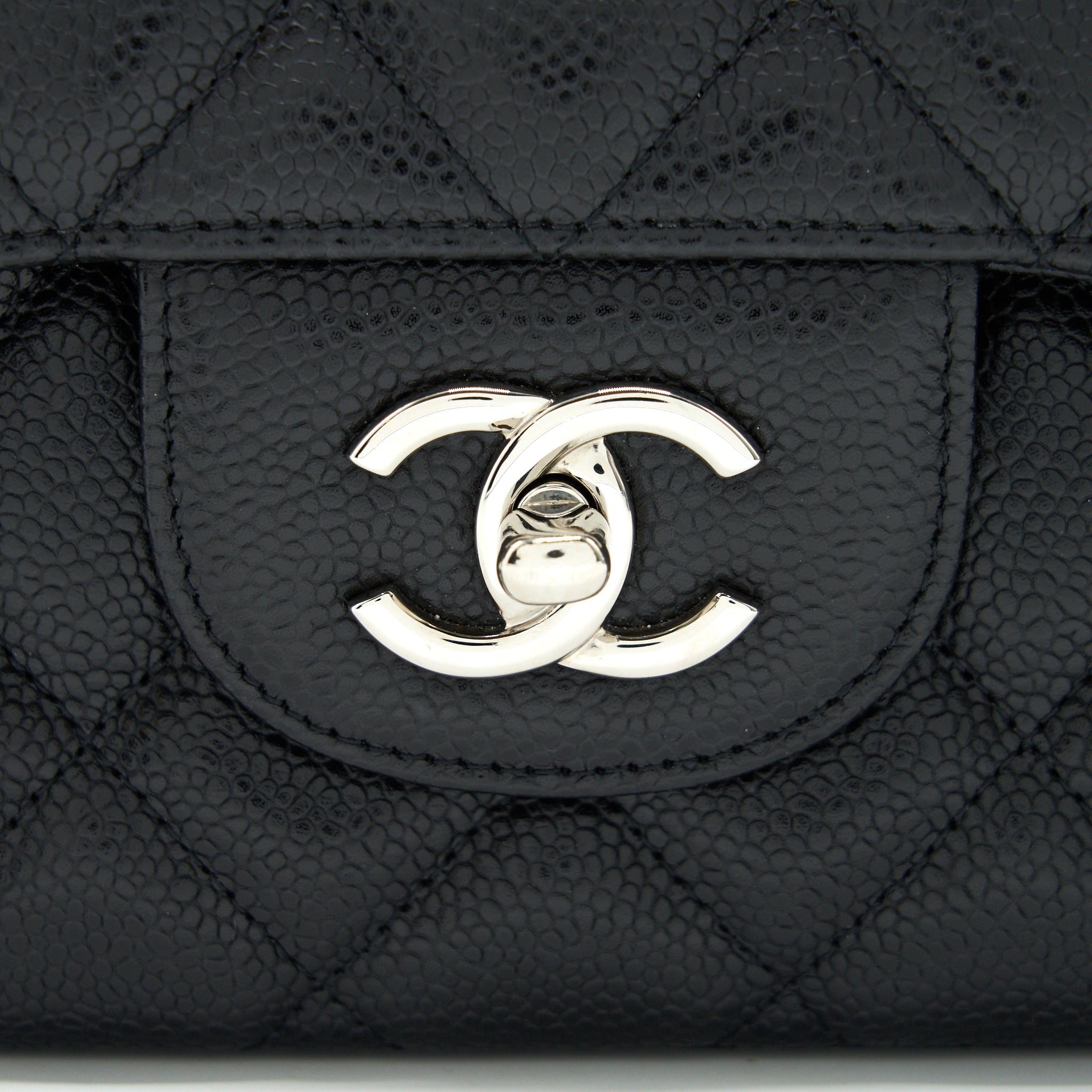 CHANEL CAVIER CLASSIC MAXI SINGLE FLAP BAG BLACK
