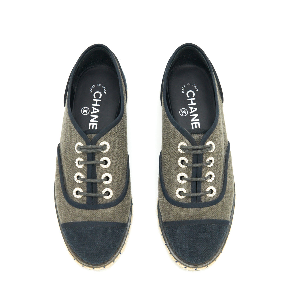 Chanel Size 36 Lace Up Shoes Fabric
