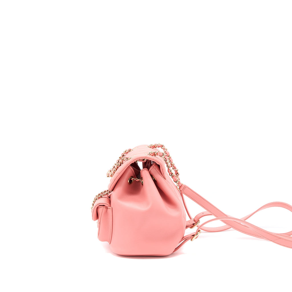 Chanel Duma Mini Backpack Lambskin Pink L(Microchip)