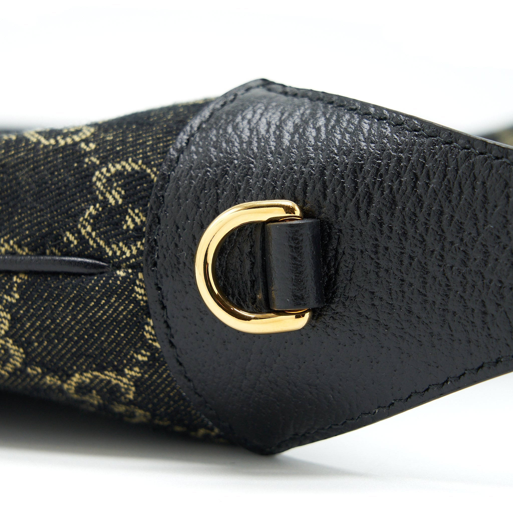 Gucci Jackie 1961 Small Shoulder Bag Denim/Leather Black