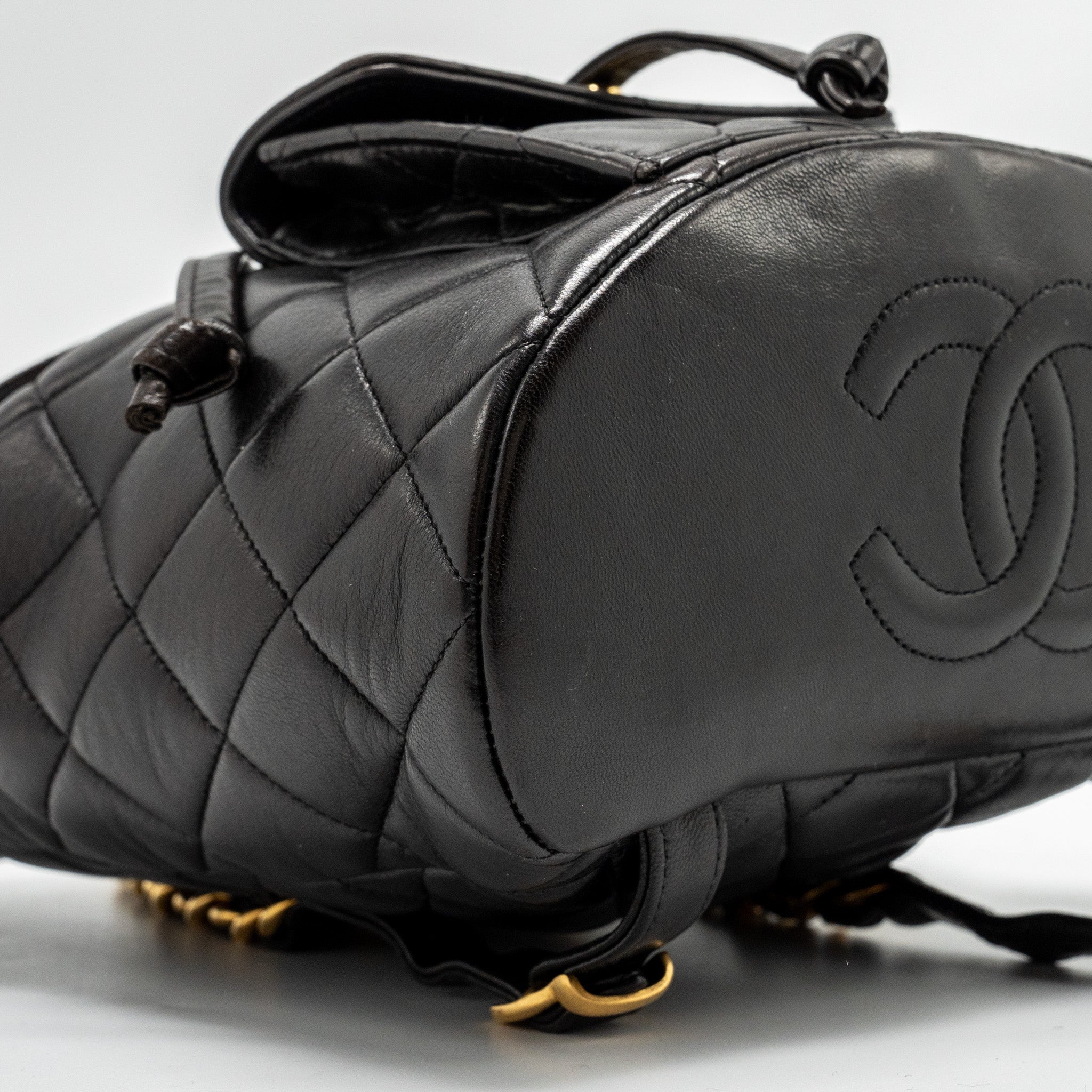 Chanel Vintage Duma Backpack Lambskin Black