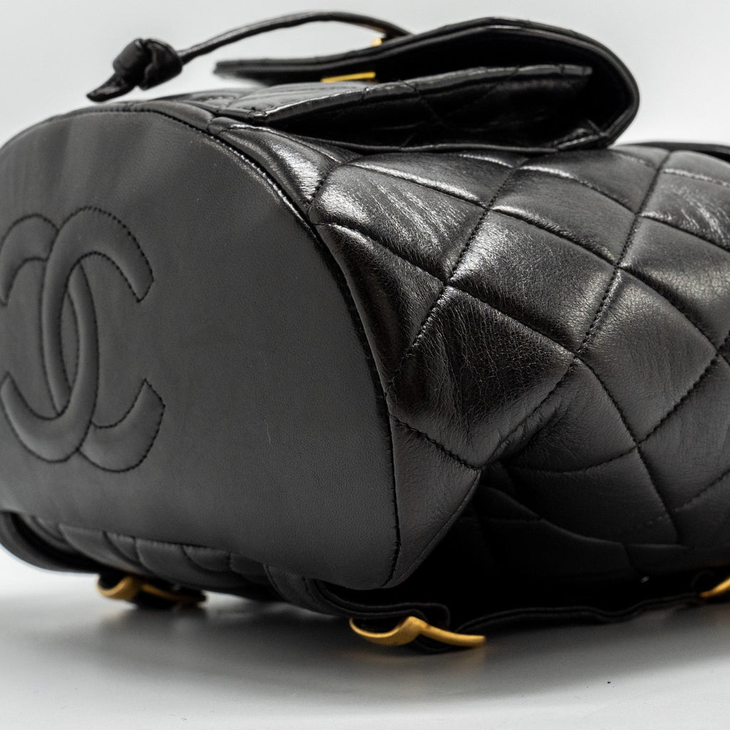 Chanel Vintage Duma Backpack Lambskin Black