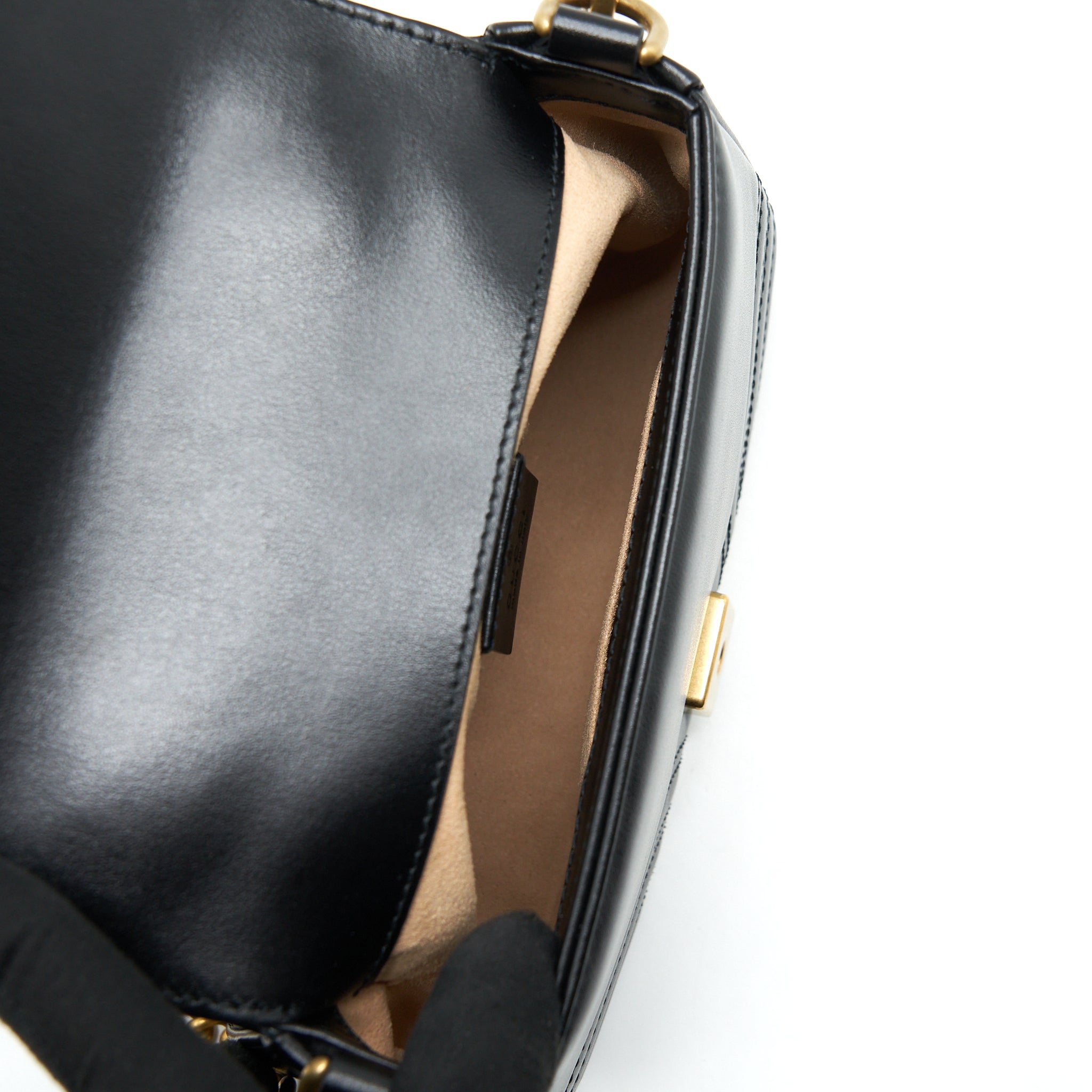 Gucci GG Marmont Mini Top Handle Bag Calfskin Black