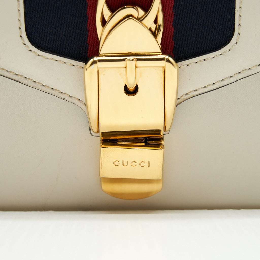 Gucci Mini Sylvie Chain Bag White