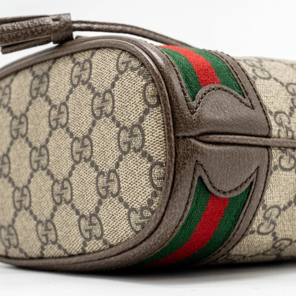 Gucci Ophidia mini Bucket Bag GG Supreme Canvas Beige / Ebony