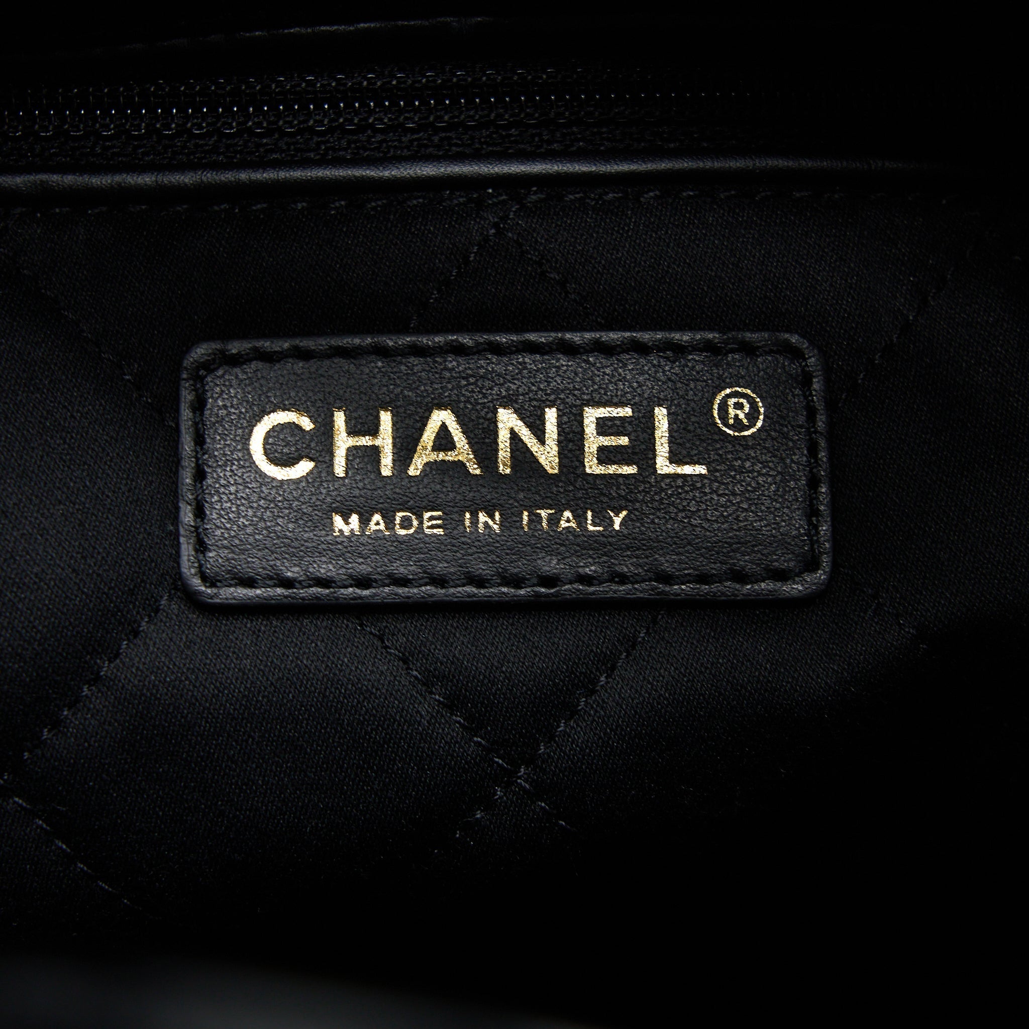 Chanel 22 Backpack Shiny Calfskin Black Brushed  (Microchip)