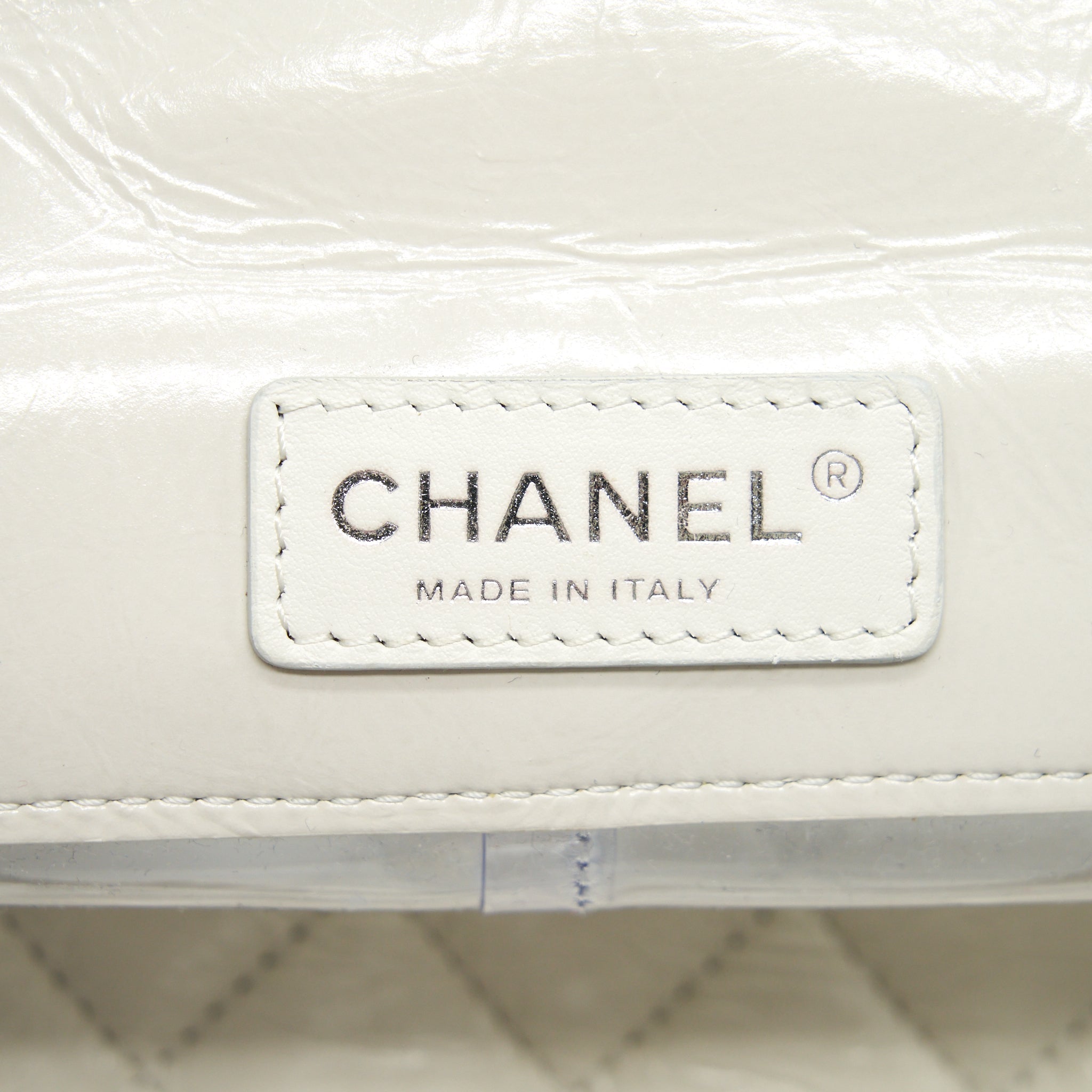 Chanel PVC Aquarium Backpack Aged Calfskin White