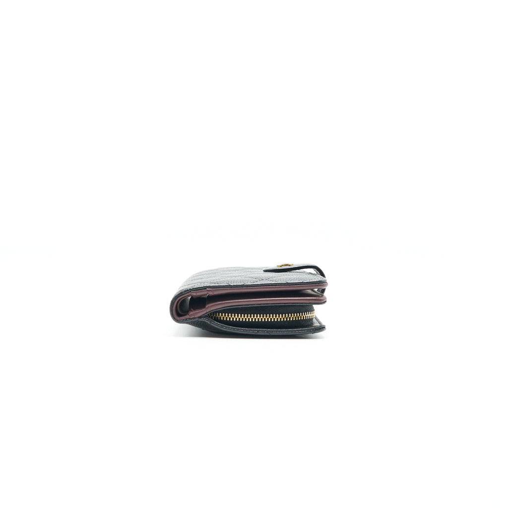 Chanel Quilted CC Bifold Caviar Wallet Black
