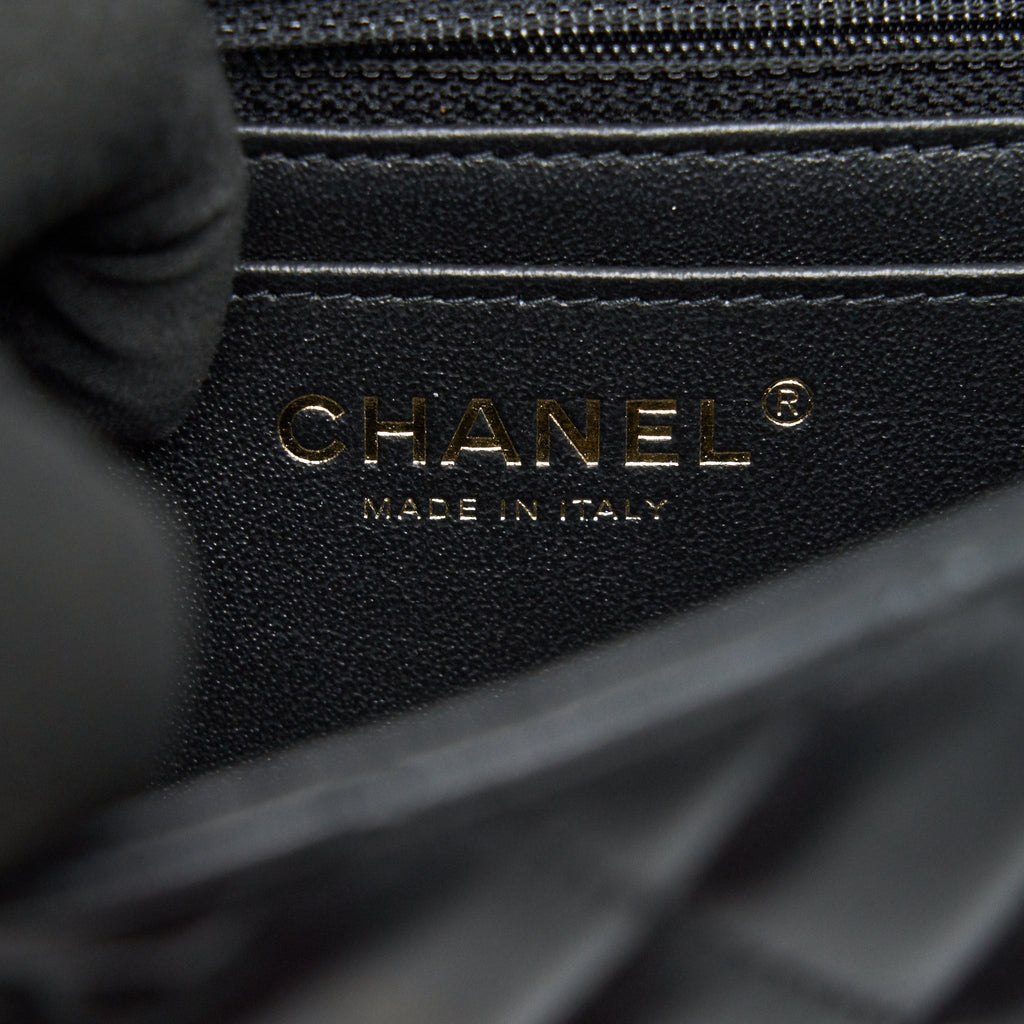Chanel Mini Rectangular Flap Bag Black L LAMBSKIN