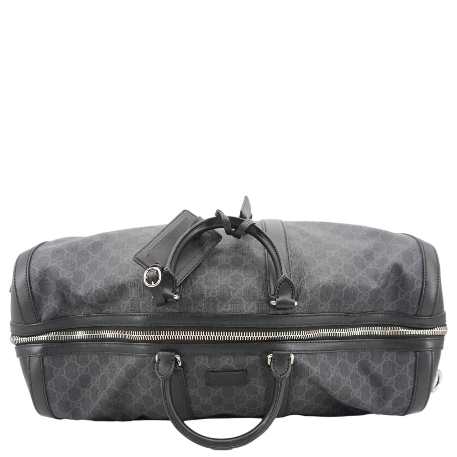 GUCCI Carry-On Large Soft GG Supreme Canvas Duffle Bag Black 478323