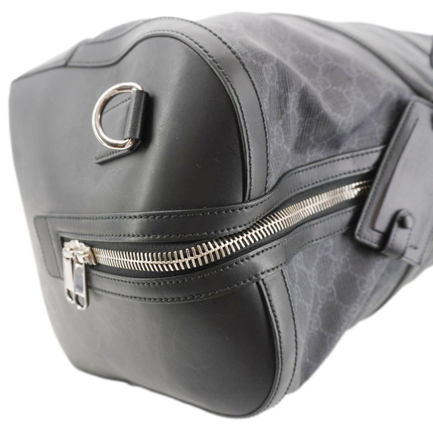 GUCCI Carry-On Large Soft GG Supreme Canvas Duffle Bag Black 478323