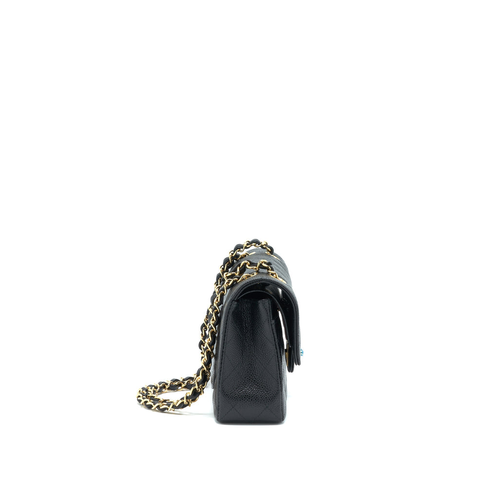 Chanel Small Classic Double Flap Caviar Black