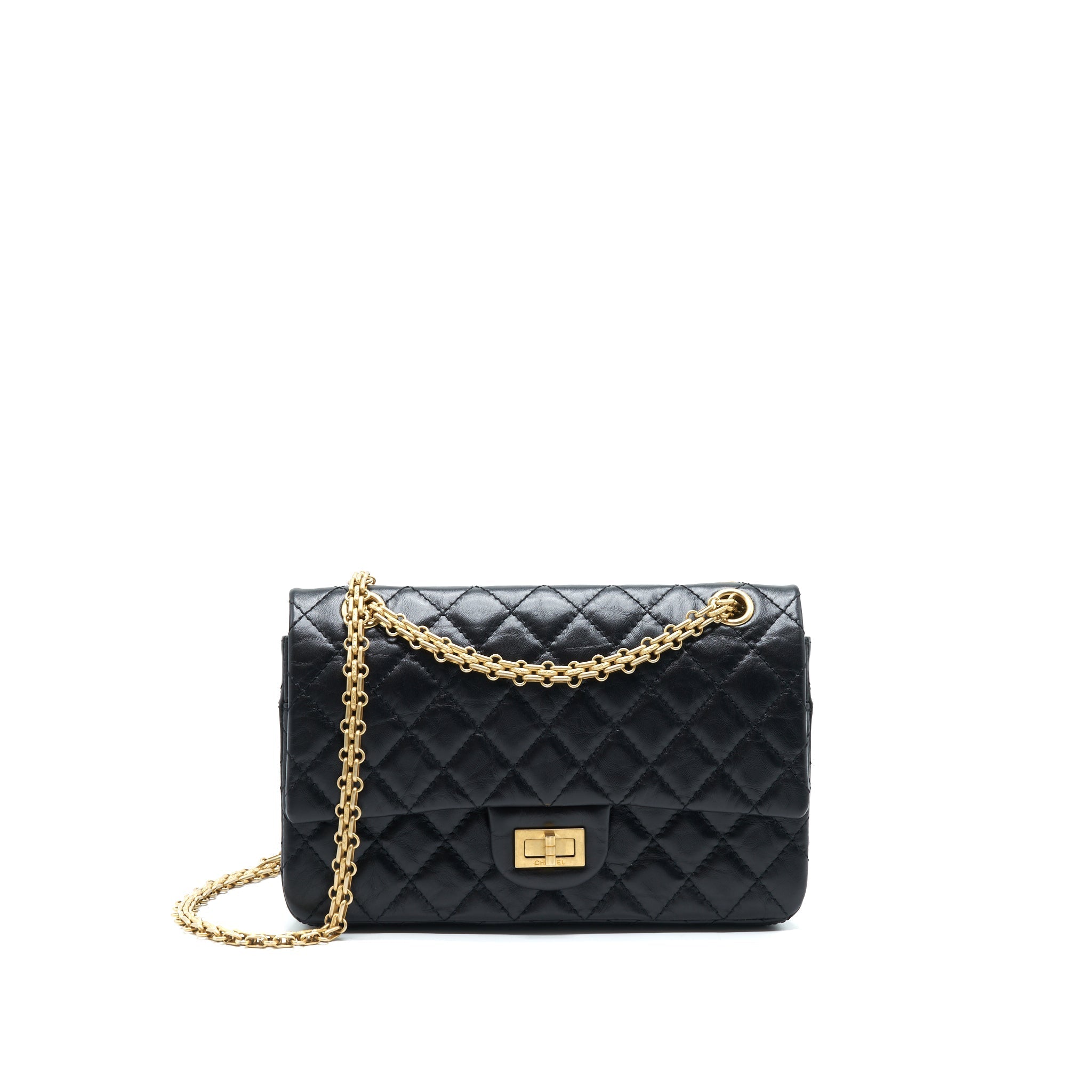 Chanel Small Reissue 2.55 Flap Bag Black Brushed