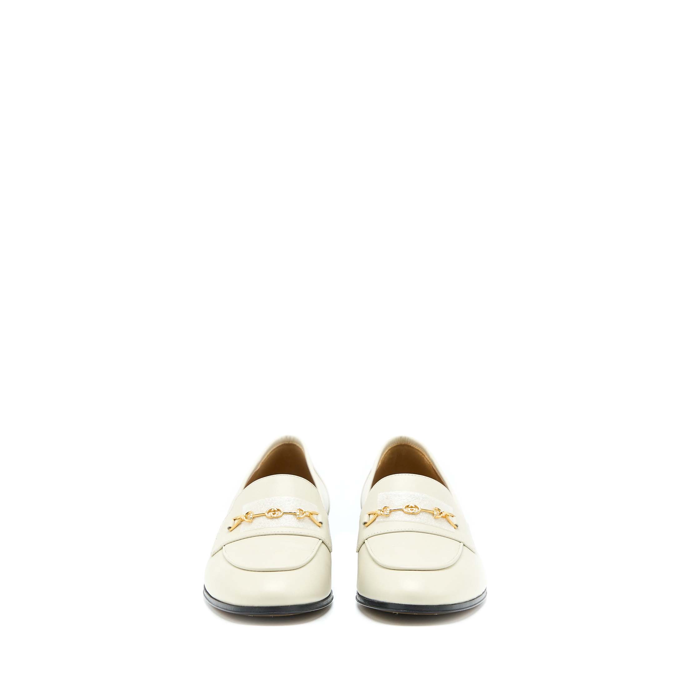 Gucci Size 38 Women�s Loafer with Horsebit Calfskin White