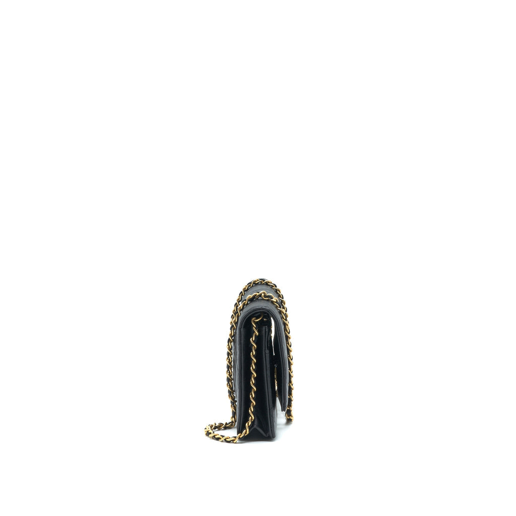 Chanel Pearl Crush Wallet On Chain Black  (Micrichip)