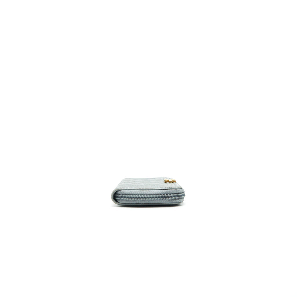 Chanel Caviar small Zip Wallet Grey