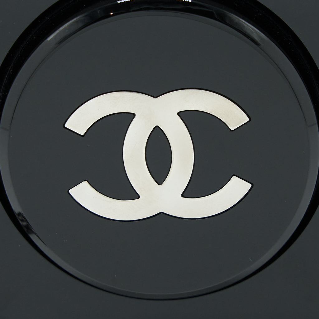 Chanel 18a CC Logo Evening Clutch Black