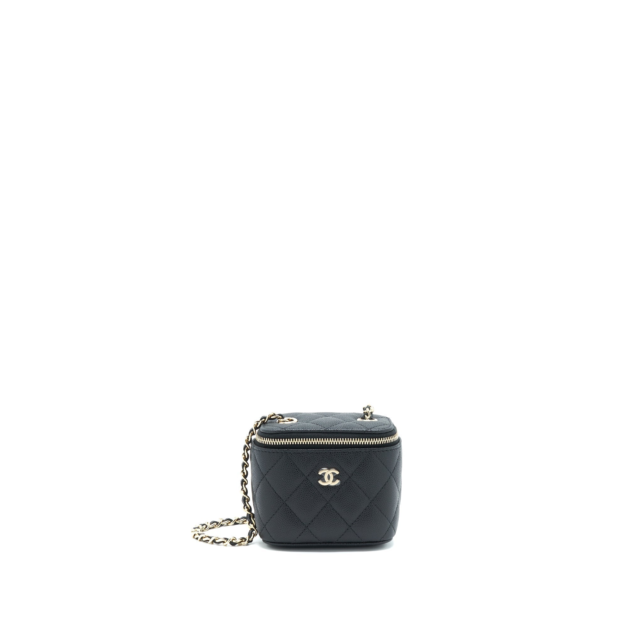 Chanel 22C Mini Vanity With Chain Black Caviar L