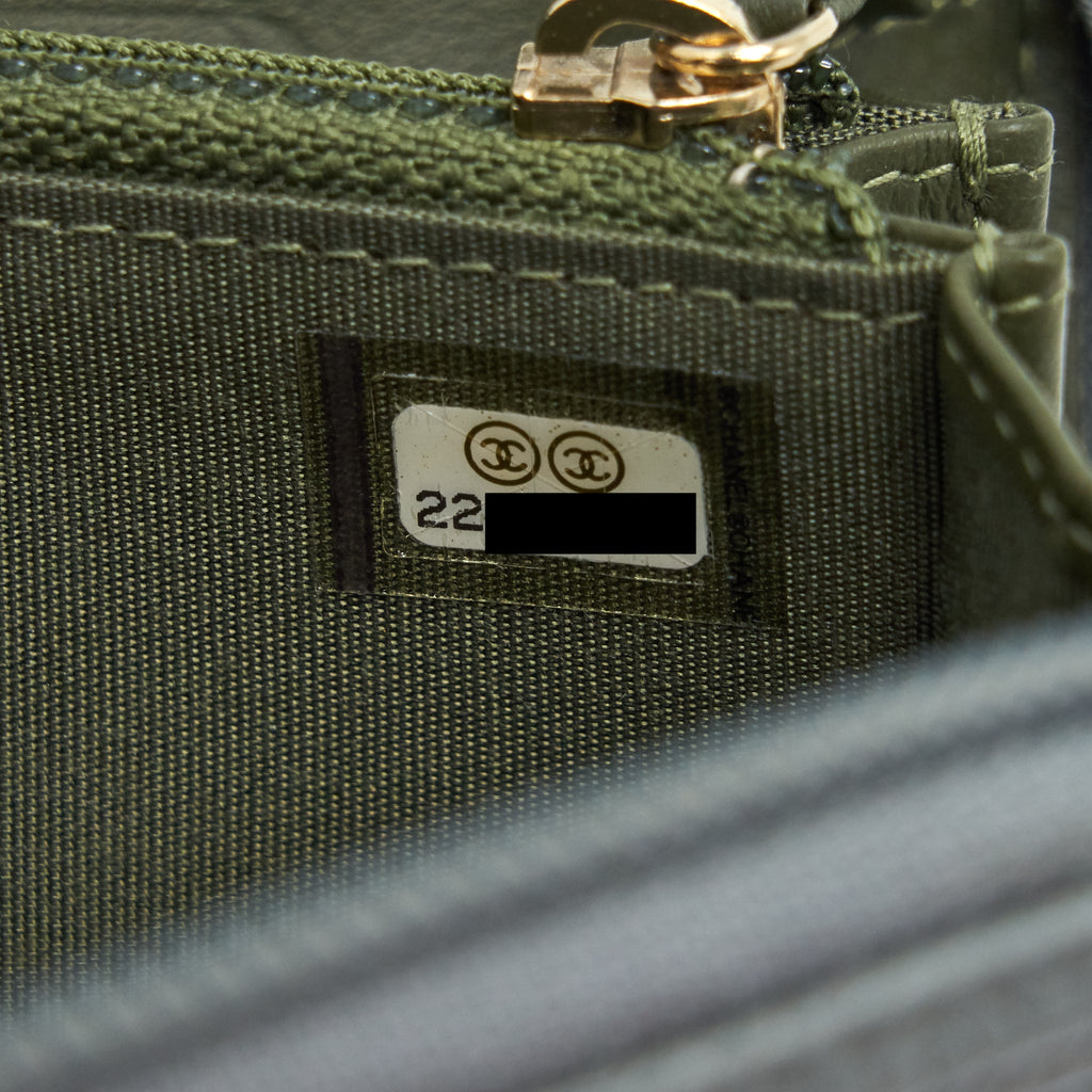 Chanel Caviar small Zip Wallet Grey