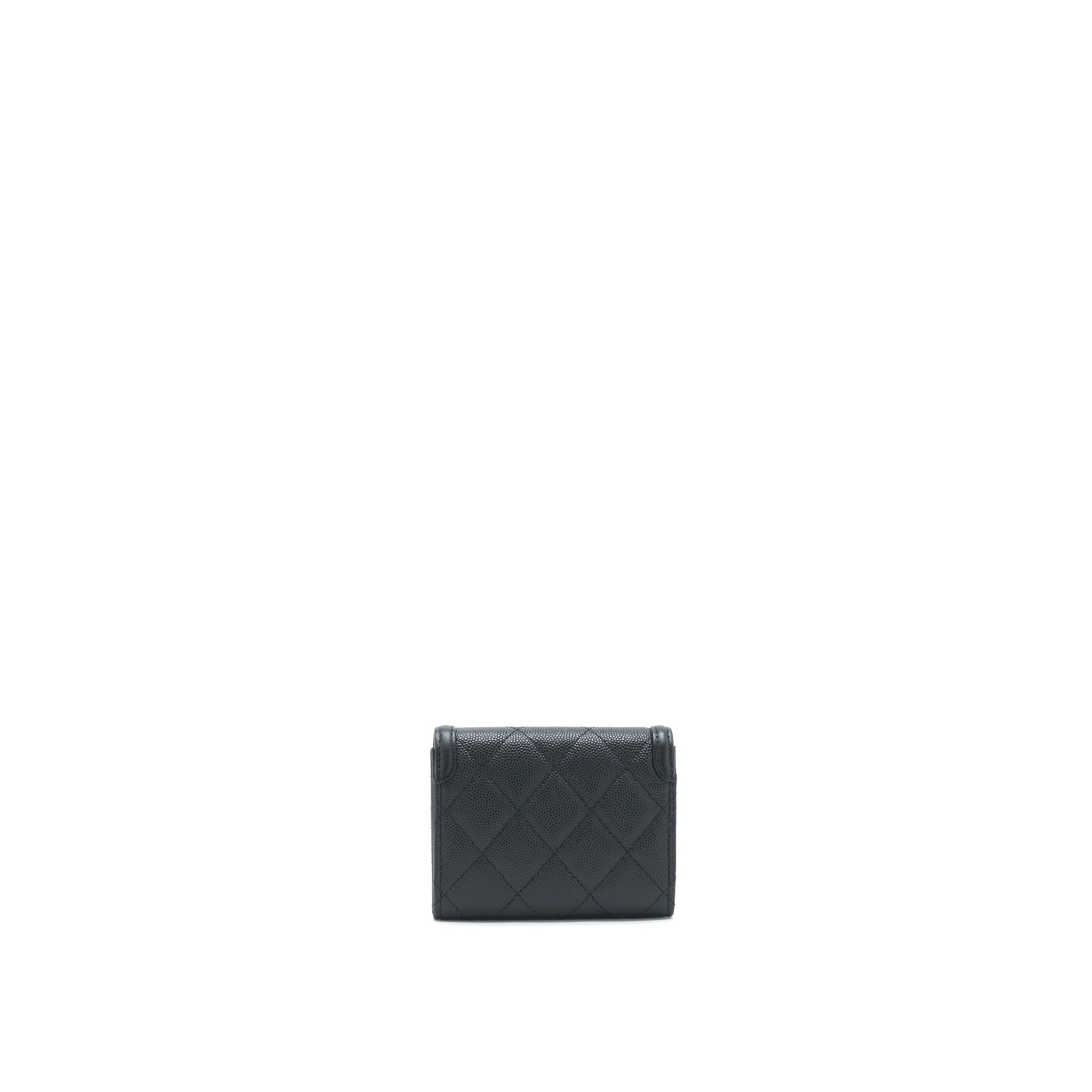 Chanel Filigree Flap  Holder Caviar Black