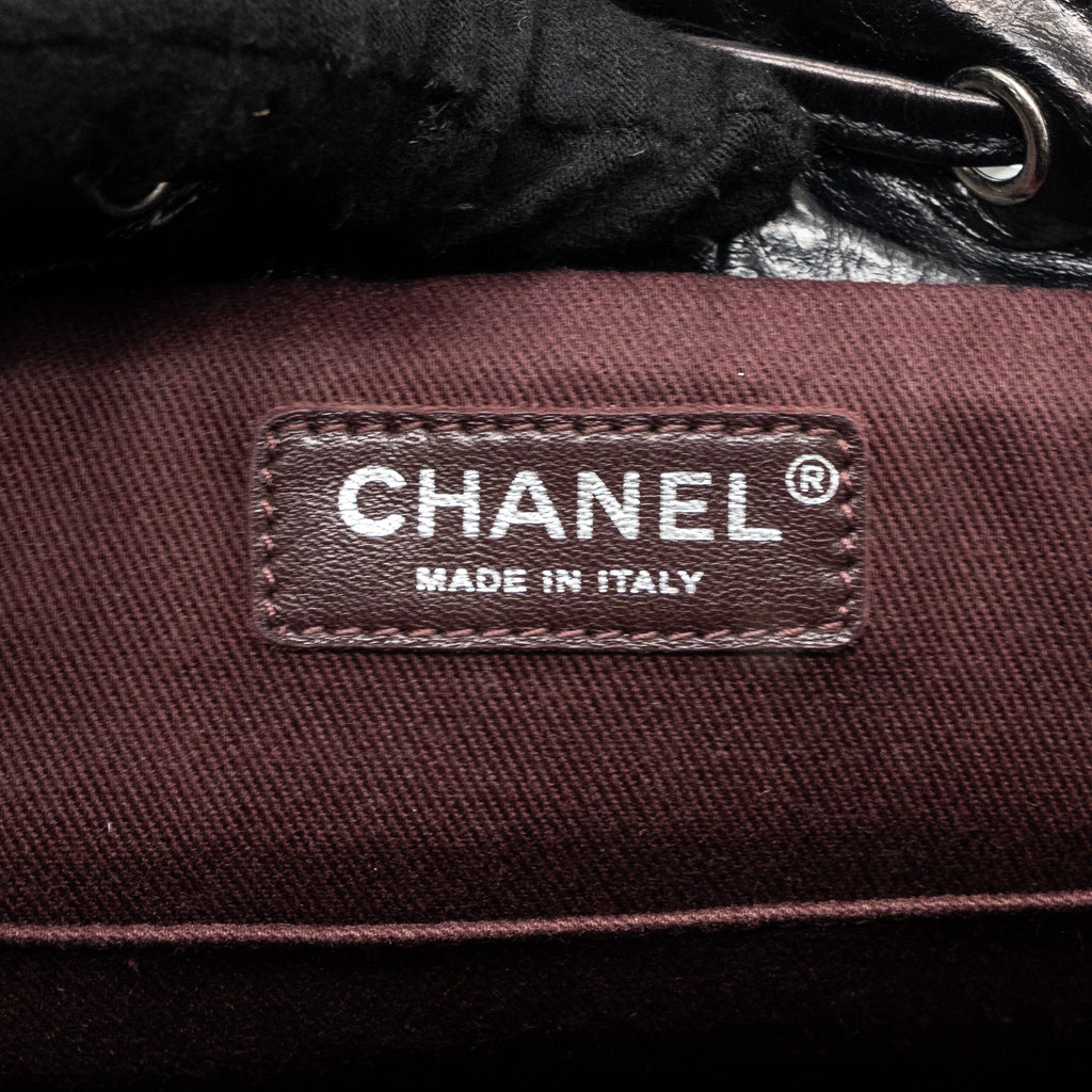Chanel small mountain backpack quilted calfskin / shearling multicolour ruthenium hardware