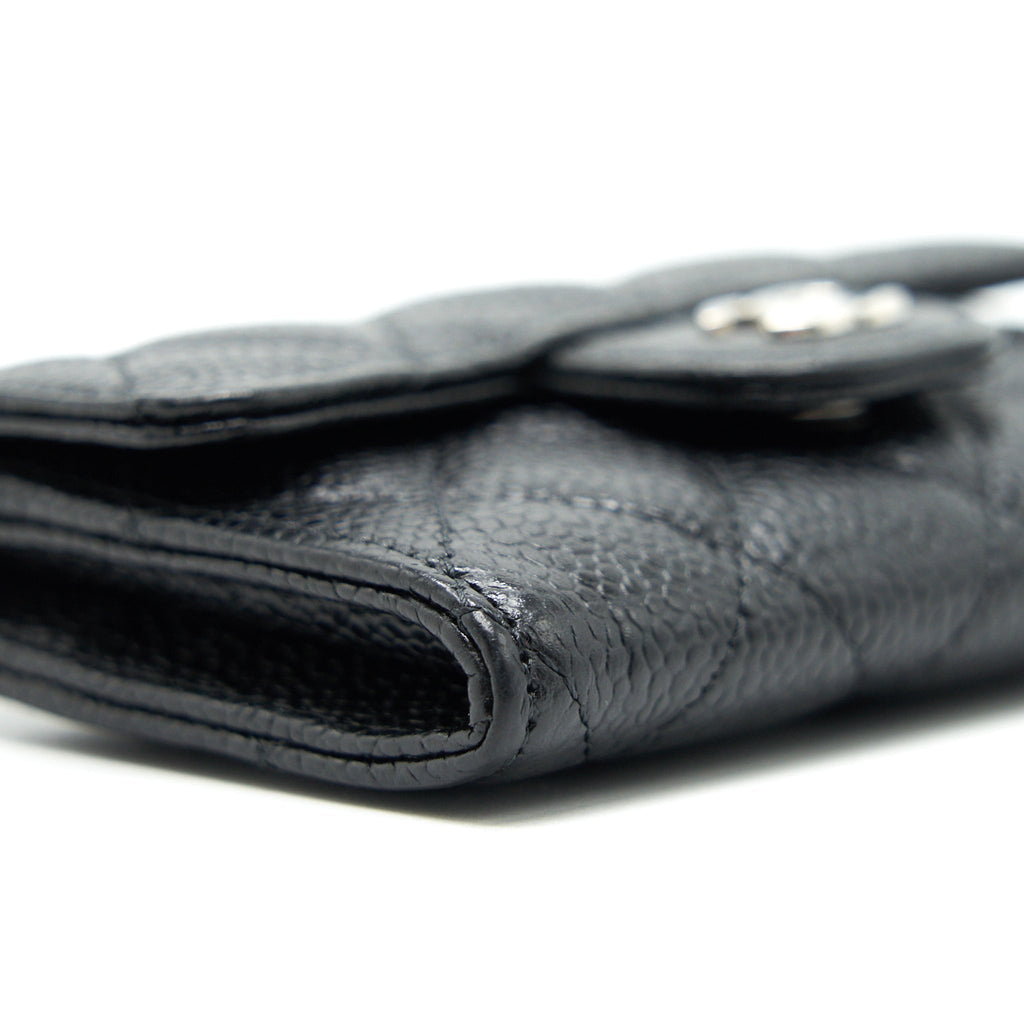 CHANEL Classic  Holder Caviar Black